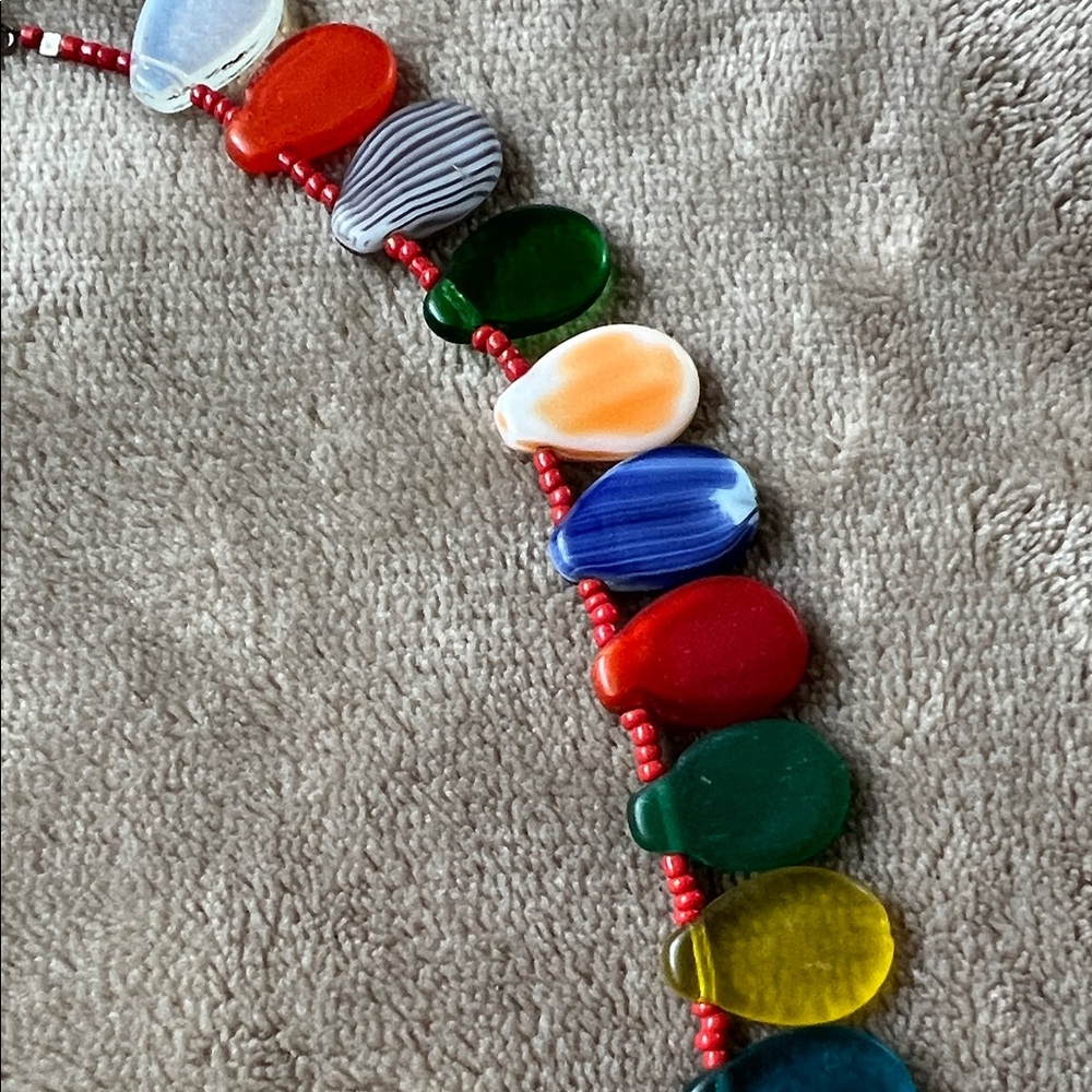 Vintage Mali Glass Necklace, Wedding Bead, Bohemian (Czech) - Picture 3 of 8
